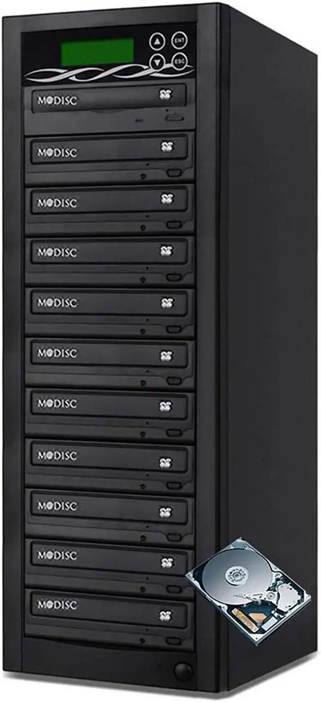 Main image of BestDuplicator Pro HD Series - 10 Target External Disc DVD/CD Duplicator with 500GB Hard Disk Drive,built-in 24X BD Certified Burners