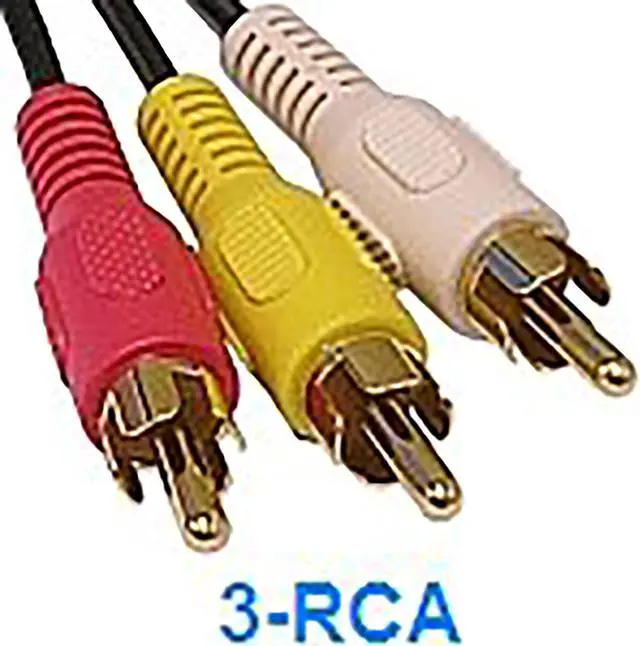 Alt view image 2 of 7 - iMBAPrice 50FT RCA M/Mx3 Audio/Video Cable Gold Plated - Audio Video RCA Cable 50 feet