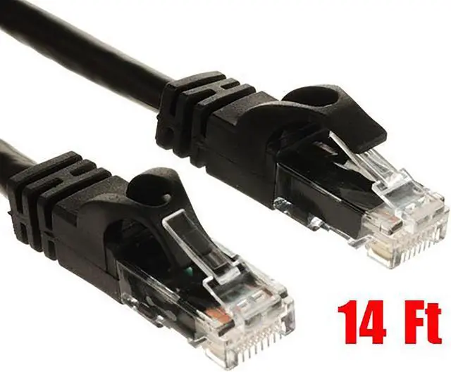 Alt view image 2 of 3 - 14 Ft (14ft) Cat6 Ethernet Network Patch Cable RJ45 Black