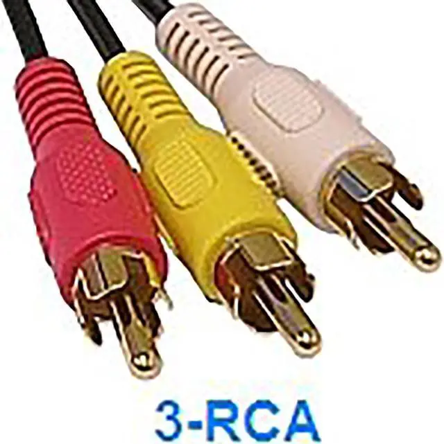 Alt view image 2 of 6 - 3FT RCA M/Mx3 Audio/Video Cable Gold Plated - Audio Video RCA Stereo Cable 3ft