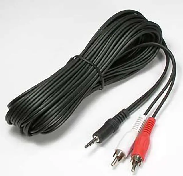 Alt view image 2 of 3 - iMBAPrice® 25 Feet 3.5mm Stereo Male to Two RCA Male Splitter Cable