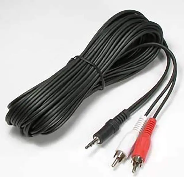Alt view image 3 of 3 - iMBAPrice® 50 Feet 3.5mm Stereo Male to Two RCA Male Splitter Cable