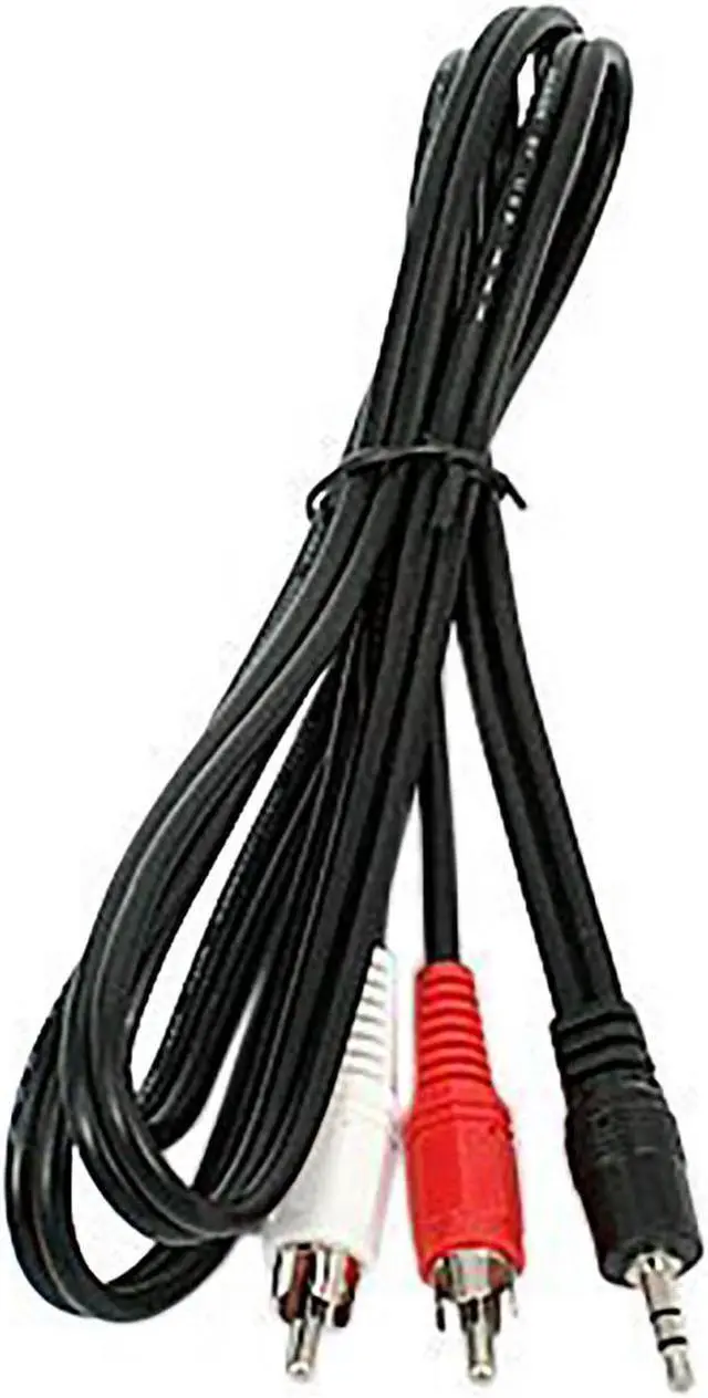 Alt view image 3 of 3 - 6 feet 1/8 3.5mm Mini Plug to 2-RCA Stereo Audio Cable