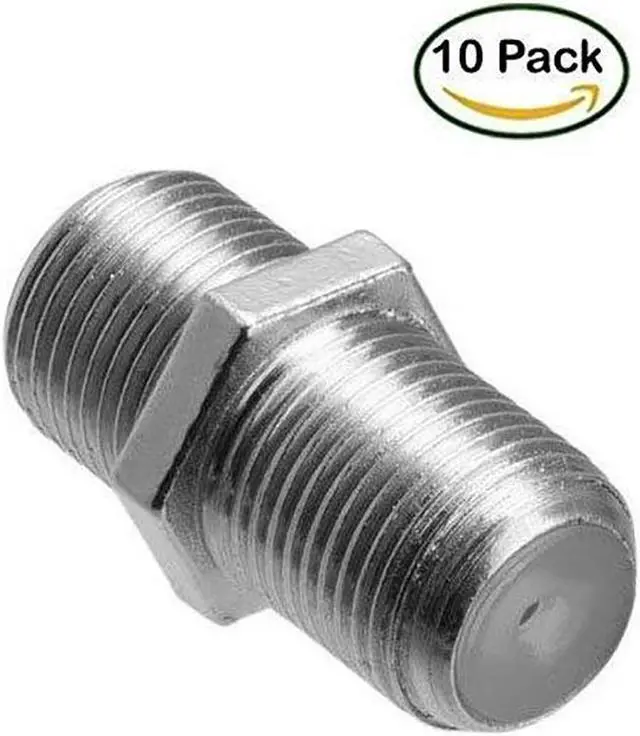 Main image of iMBAPrice (10 Pack) F-Pin Coupler, Female/Female. F Type Connectors