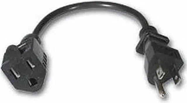 Alt view image 2 of 2 - (Pack of 6) 18 AWG Outlet Saver Power Extension Cord - 1 Feet
