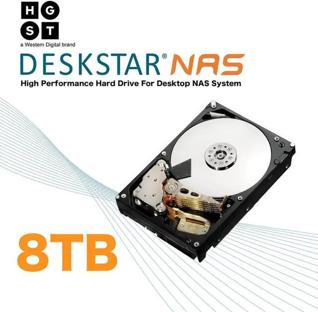 Alt view image 2 of 4 - HGST Deskstar 7200rpm 128MB Cache SATA III 3.5" Internal NAS Drive Kit