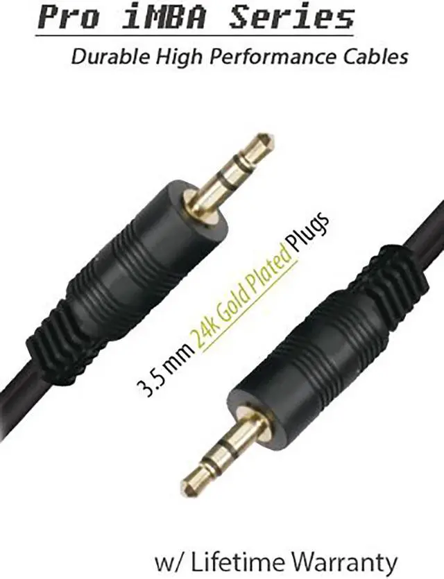 Alt view image 2 of 2 - iMBAPrice 12 Feet 3.5mm (Male to Male) Audio Cable for Connecting Samsung LG Apple iPhone Smart Phones to Car Audio Syst
