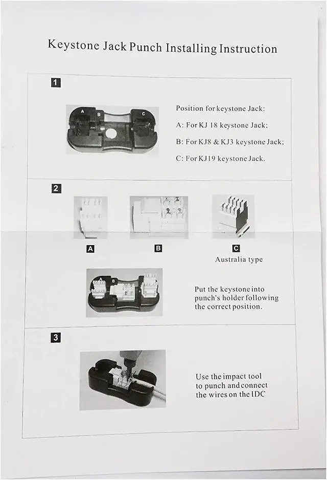 Alt view image 5 of 5 - iMBAPrice Keystone Jack Punch Down Stand Holder for Cat5E/Cat6 and RJ11/RJ12 Keystone Jacks (Pack of 25)