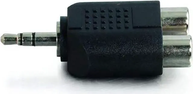 Main image of iMBAPrice - 3.5mm Stereo Male To 2X RCA Female Adapter - Nickel Plated - (3-PACK)