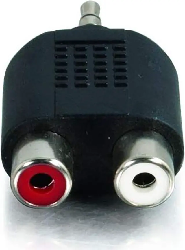 Alt view image 2 of 2 - iMBAPrice - 3.5mm Stereo Male To 2X RCA Female Adapter - Nickel Plated - (3-PACK)