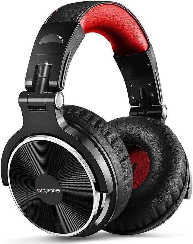 Alt view image 3 of 7 - Boytone BT-10RD Wired Over Ear Headphones Studio Monitor & Mixing DJ Stereo Headsets with 50mm Drivers and 1/4 to 3.5mm Audio Jack for Audio Mixer Computer, Phone, Guitar, Laptop, Amplifier, TV