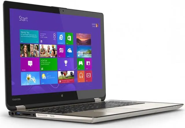 Alt view image 2 of 2 - TOSHIBA Satellite Radius 15 4K Intel Core i7-5500U 8GB Memory 1TB HDD Intel HD Graphics 5500 15.6" Touch Screen 3840 x 2160 Convertible Ultrabook Windows 10 Home 64-Bit P55W-C5208X-4K