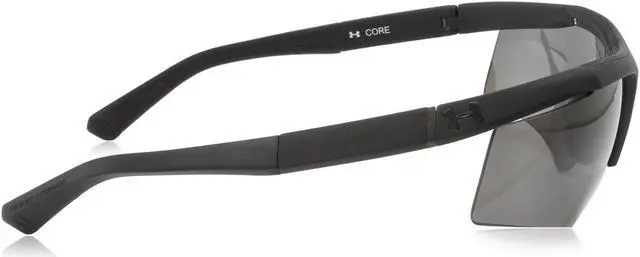 Alt view image 3 of 5 - Under Armour UA Core Sport Sunglasses Satin Black Frame Grey ANSI Z87.1 Lens