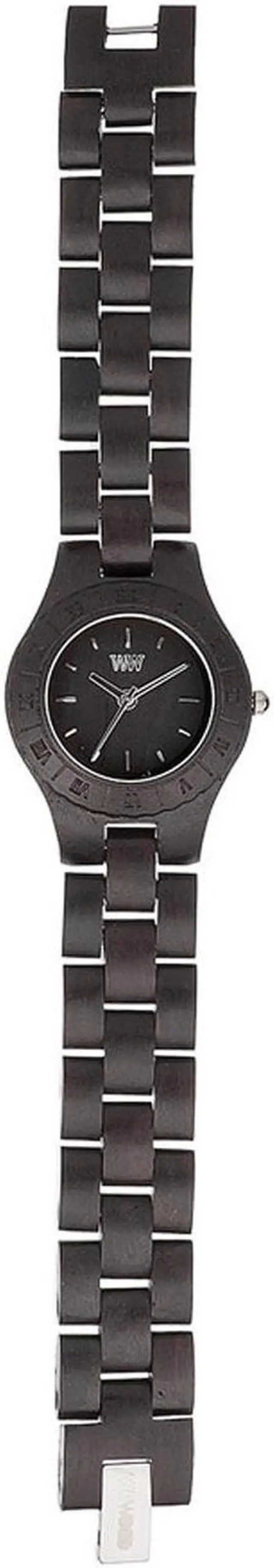Alt view image 4 of 9 - WeWOOD Moon Black Blackwood Wooden Women's Roman Numeral Round Wood Watch