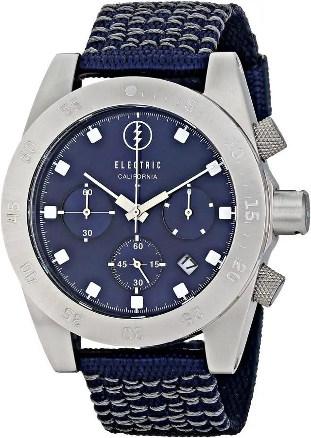 Main image of Electric Mens Dive Watch DW01 Analog Japanese Quartz Chronograph Navy Blue Date