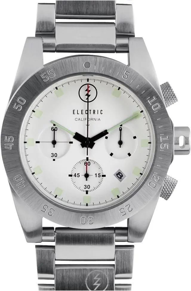 Alt view image 6 of 7 - Electric DW01 Men's Chronograph Watch White Dial Stainless Steel EW003001-0002