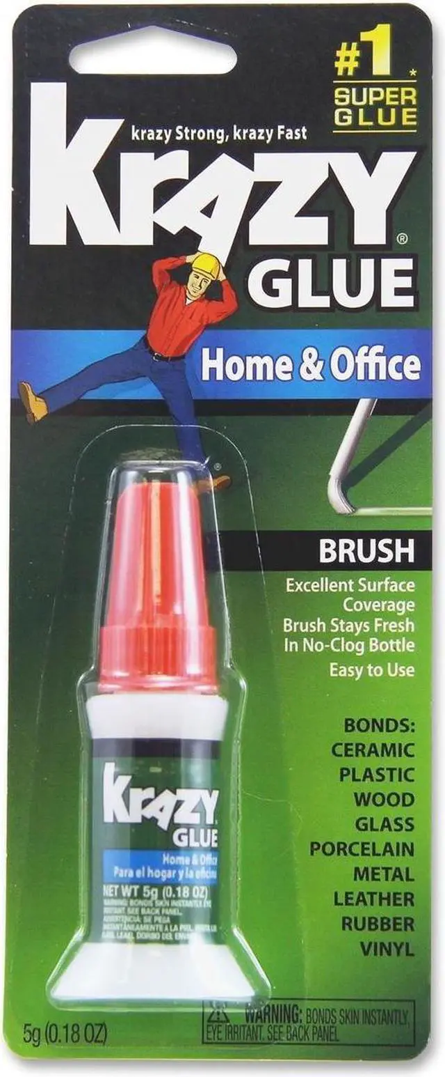 Alt view image 3 of 13 - Krazy Glue KG94548R All Purpose Brush-On Krazy Glue, 5 G, Clear