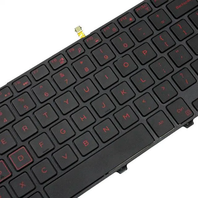 Alt view image 4 of 5 - AUTENS Replacement Keyboard for Dell Inspiron 15 5000 5542 5543 5545 5547 5548 5551 5552 5555 5557 5558 5559 5566 5576 5577 Laptop (Red Backlight)