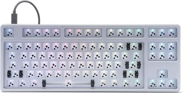 Main image of Drop CTRL High-Profile Mechanical Keyboard  Tenkeyless TKL (87 Key) Gaming Keyboard, Hot-Swap Switches, Programmable, Backlit RGB LED, USB-C, Doubleshot PBT, Aluminum (Gray, Barebones)