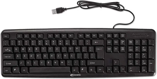 Alt view image 7 of 18 - Innovera Slimline Keyboard USB Black IVR69201