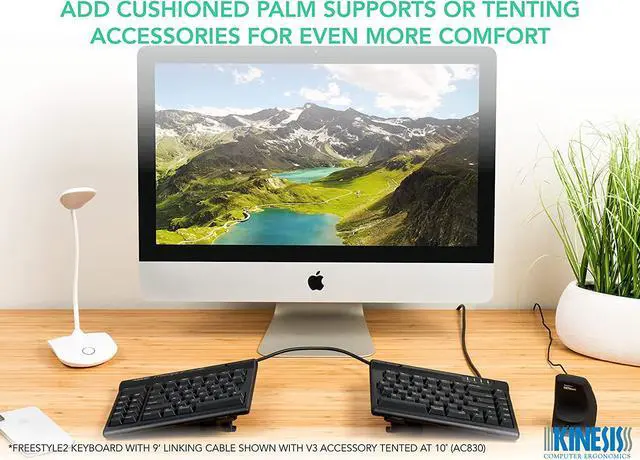 Alt view image 7 of 7 - Kinesis USB Freestyle2 Keyboard for Mac (20" Extended Separation)