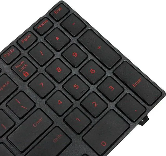 Alt view image 5 of 5 - AUTENS Replacement Keyboard for Dell Inspiron 15 5000 5542 5543 5545 5547 5548 5551 5552 5555 5557 5558 5559 5566 5576 5577 Laptop (Red Backlight)