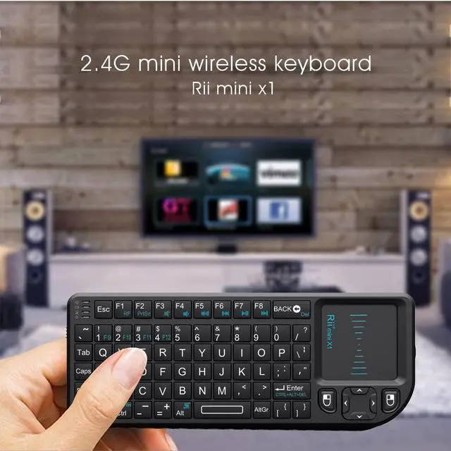 Alt view image 6 of 7 - Rii 2.4G Mini Wireless Keyboard with Touchpad Mouse,Lightweight Portable Controller with USB Receiver Remote Control for Windows/ Mac/ Android/ PC/Tablets/ TV/Xbox/ PS3. X1-Black .