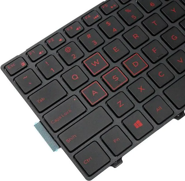 Alt view image 3 of 5 - AUTENS Replacement Keyboard for Dell Inspiron 15 5000 5542 5543 5545 5547 5548 5551 5552 5555 5557 5558 5559 5566 5576 5577 Laptop (Red Backlight)