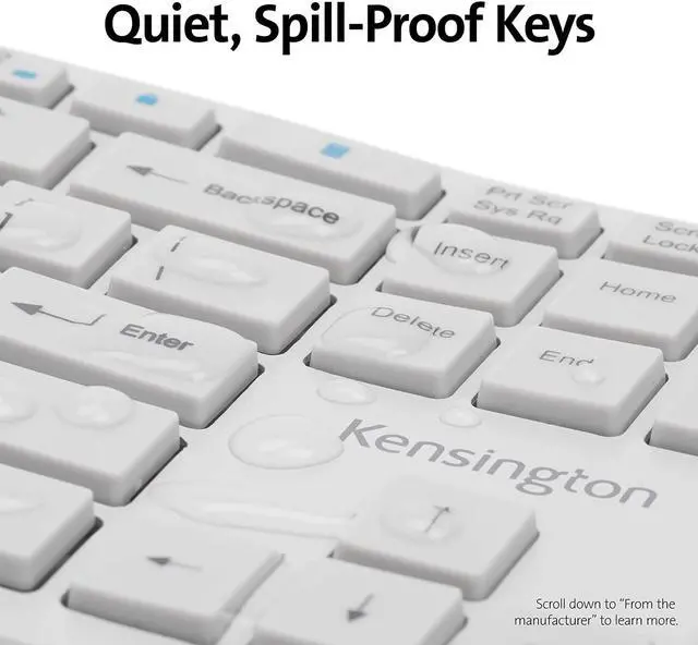 Alt view image 6 of 7 - Kensington Pro Fit Ergonomic Wireless Keyboard - Grey (K75402US)