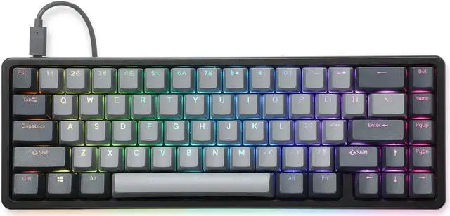 Alt view image 2 of 7 - DROP ALT High-Profile Mechanical Keyboard  65% (67 Key) Gaming Keyboard, Hot-Swap Switches, Programmable Macros, RGB LED Backlighting, USB-C, Doubleshot PBT, Aluminum Frame (Cherry MX Brown, Black)