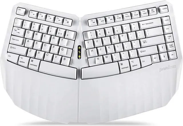 Main image of Perixx PERIBOARD-613W Compact Wireless Ergonomic Split Keyboard with Dual 2.4G and Bluetooth Mode - Compatible with Windows 10 and Mac OS X - White - US English