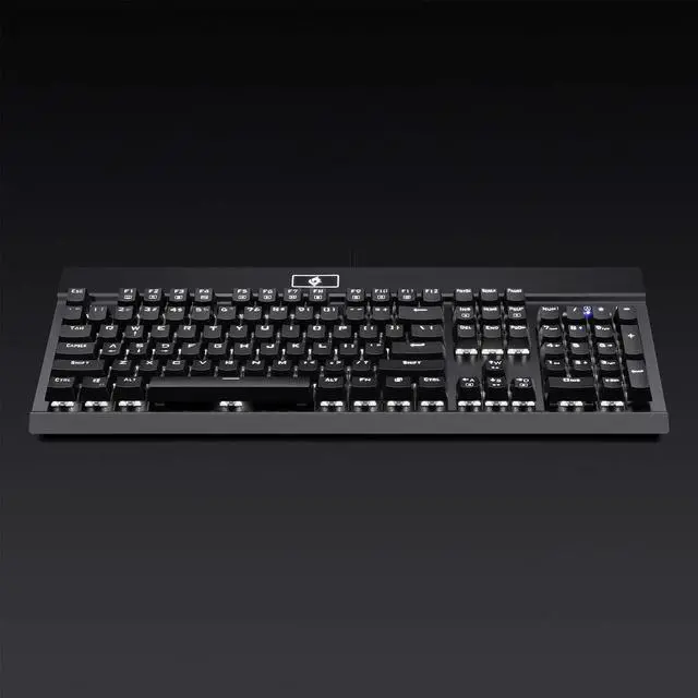 Alt view image 5 of 14 - Eagletec KG010 Mechanical Keyboard Wired Ergonomic Brown Switches Equivalent for Office PC Home or Business (Black Keyboard White Backlit)