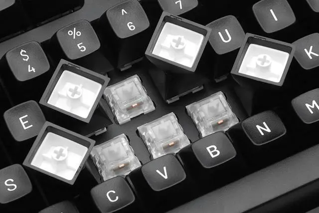 Alt view image 5 of 6 - DROP MT3 White-on-Black Keycap Set, ABS Hi-Profile Keycaps, Doubleshot Legends, MX Style Covers Fullsize, Tenkeyless, Winkeyless, 60%, 65%, and 75% (Base Kit)