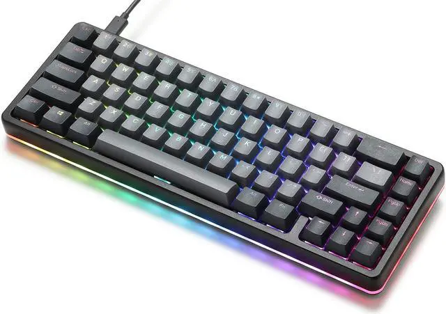 Alt view image 4 of 7 - DROP ALT High-Profile Mechanical Keyboard  65% (67 Key) Gaming Keyboard, Hot-Swap Switches, Programmable Macros, RGB LED Backlighting, USB-C, Doubleshot PBT, Aluminum Frame (Cherry MX Brown, Black)