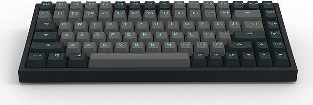 YUNZII KC84S Graphite Blue 84-Key Hotswap Wireless Mechanical Keyboard with Bluetooth 5.0, RGB, PBT Dye-subbed Keycaps for Mac Win Gamers (Gateron Blu