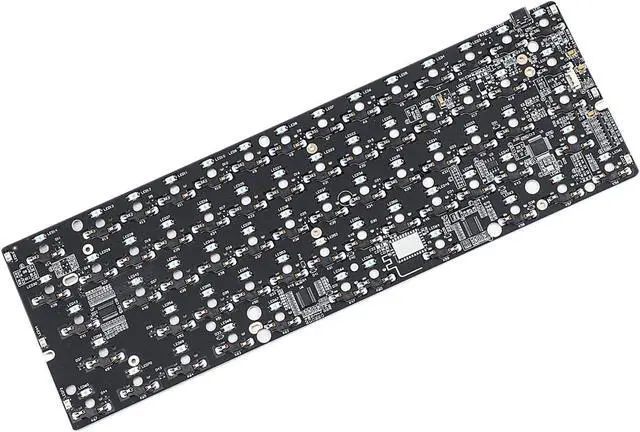 Alt view image 7 of 7 - YMDK GH60 GK61 RGB Hot Swap Independent Driver Tyce-C ANSI Mechanical Keyboard DIY kit Plastic Case CNC Aluminum Case Plate PCB (Plastic White GK61X Wired)