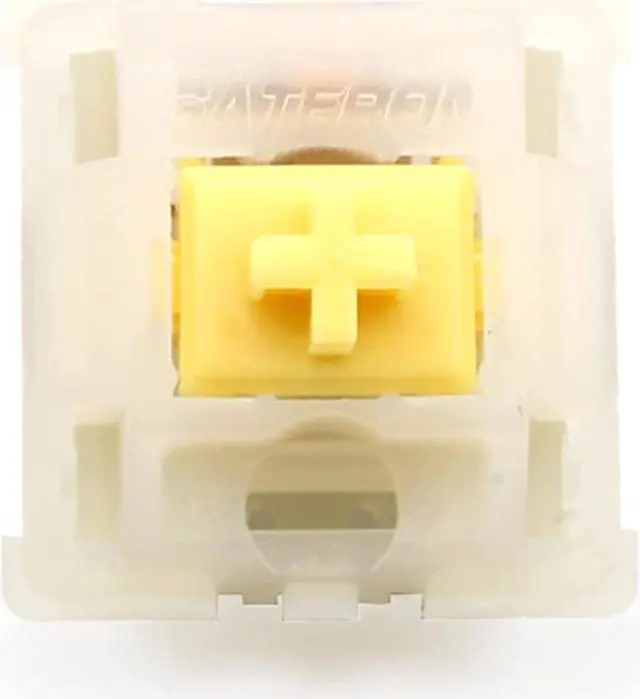 Main image of MX Switch Keyboard - Dedicated Shaft Body Off Black, Red, Brown, Blue, Green, Yellow 5pins - Suitable for GK61/GK64/GH60 - Milky Yellow Switches KS-3 (110 Pcs)