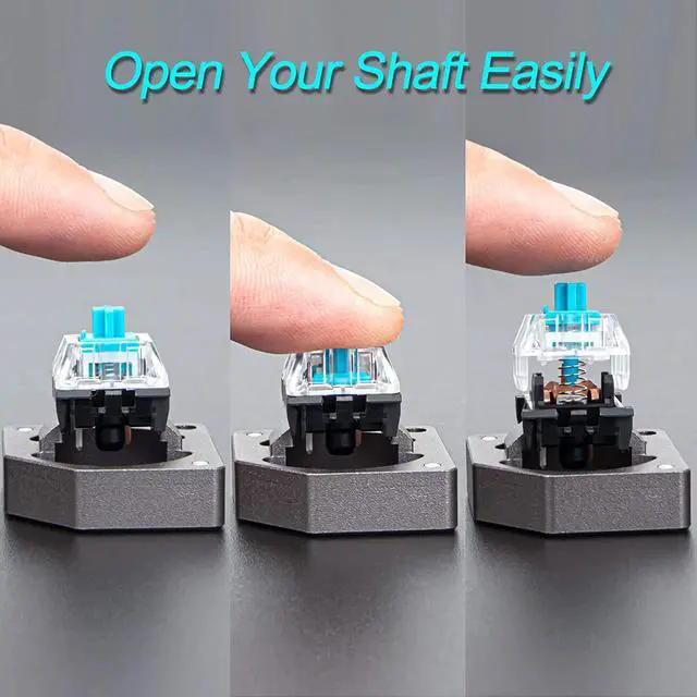 Alt view image 5 of 7 - New Fashion Kingdom Aluminum Alloy Switch Opener Switch Tester Mechanical Keyboard Keycaps Lubricate Aluminum for Cherry Gateron and Kailh switches with Metal Magnet - Gray
