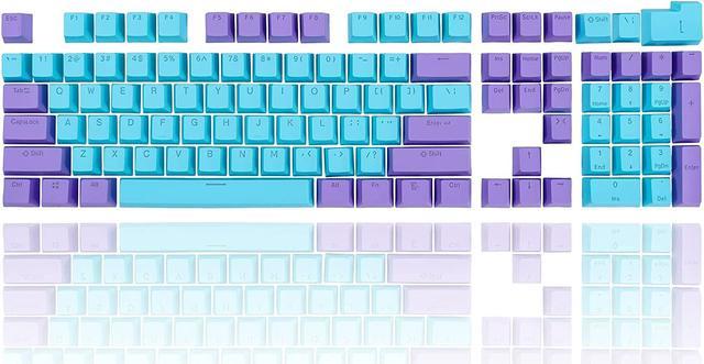 Ussixchare Backlit Keycaps 60 Percent 87/104 PBT Key Caps Set for 60%  Mechanical Gaming Keyboard Gateron Kailh MX Switches (Violet)