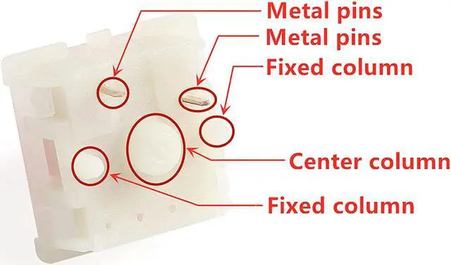 Alt view image 2 of 7 - MX Switch Keyboard - Dedicated Shaft Body Off Black, Red, Brown, Blue, Green, Yellow 5pins - Suitable for GK61/GK64/GH60 - Milky Yellow Switches KS-3 (110 Pcs)