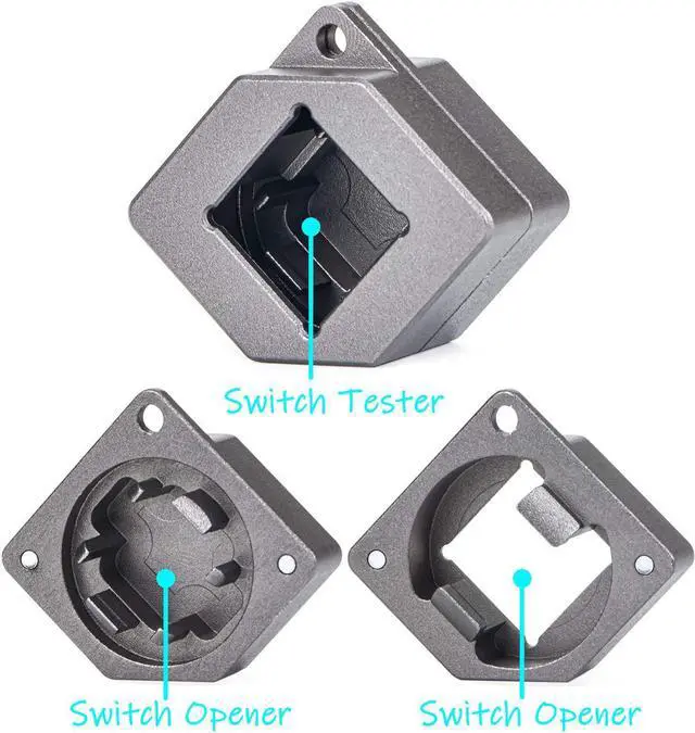 Alt view image 2 of 7 - New Fashion Kingdom Aluminum Alloy Switch Opener Switch Tester Mechanical Keyboard Keycaps Lubricate Aluminum for Cherry Gateron and Kailh switches with Metal Magnet - Gray