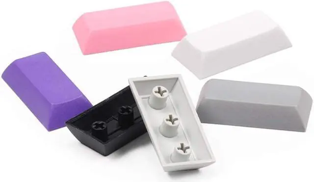 Main image of DSA Profile Blank PBT Keycaps 1.25U 1.5U 2U Ctrl Alt Tab Backspace Key Caps for Cherry MX RGB Gaming Mechanical Keyboard DIY Replace (2u*2pcs,Black)