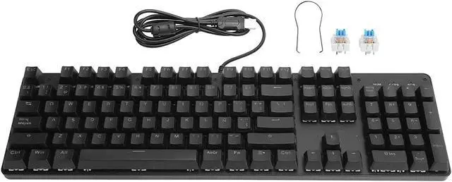 Alt view image 7 of 7 - eboxer-1 Gaming Keyboard, USB Wired Keyboard with RGB Rainbow Backlit, 104?Key Spanish Keyboard with Ñ, Mechanical Keyboard with Blue Switch, for Desktop Notebook