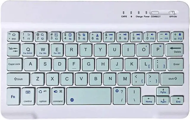 Main image of Ultra-Slim Bluetooth Keyboard Portable Rechargeable Wireless Keyboard Compact for Android Windows Tablet Cell Phone iOS iPhone iPad, iPad Pro, iPad Air, iPad Mini, MacBook Pro Air (Small Size Green)