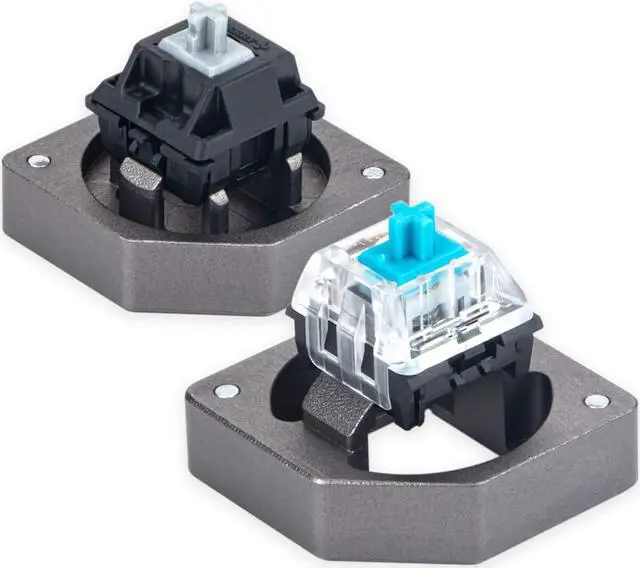 Main image of New Fashion Kingdom Aluminum Alloy Switch Opener Switch Tester Mechanical Keyboard Keycaps Lubricate Aluminum for Cherry Gateron and Kailh switches with Metal Magnet - Gray