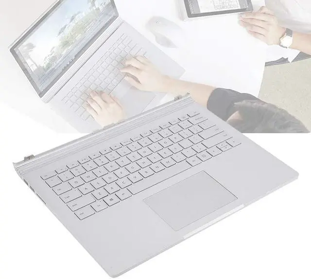 Alt view image 6 of 7 - Multifunctional Keyboard for Surface Book 1 1704 1705, Replacement Silver Keyboard for Notebook Laptop, Portable Keyboard with Good Compatibility, Sensitive to Touch