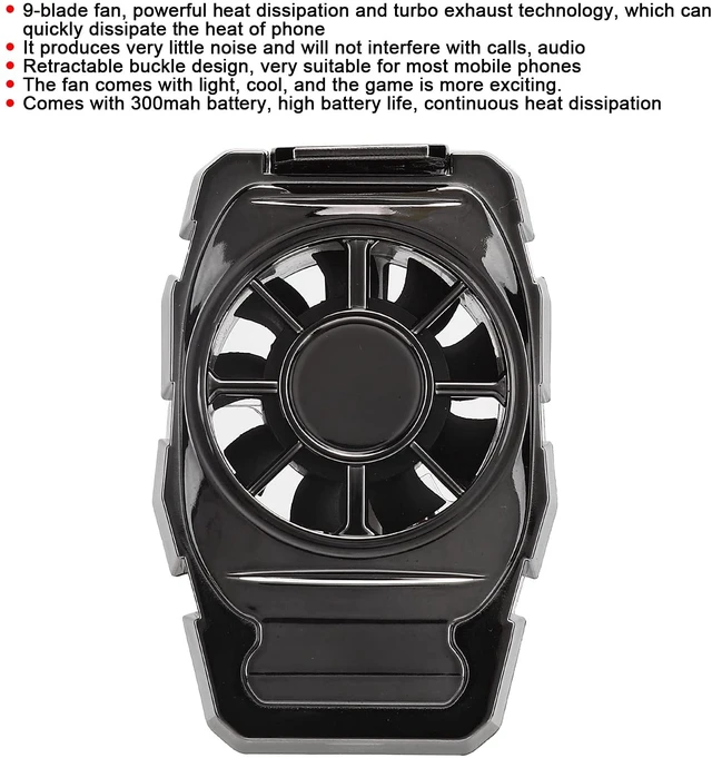 Alt view image 3 of 7 - Zopsc-1 Portable Smart Phone Cooler Fan Phone Cooling Fan Game Radiator Phone Gaming Clip on Cooling Fan Phone Retractable Clamp Cooler with Light Wind Cooling for Gaming