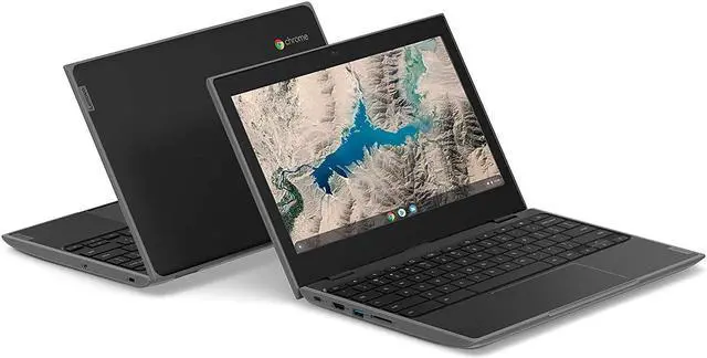 Alt view image 3 of 6 - Lenovo Chromebook 100e 11.6" (1366x768) Celeron® Dual-Core N3350 4GB RAM 32GB eMMC 1.1GHz BT CHROME OS Webcam BLACK