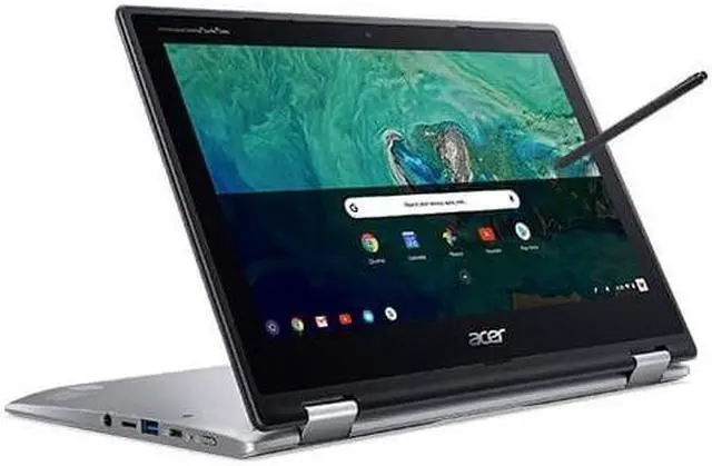Main image of Acer Convertible Spin 311 Chromebook 11.6" 1366 x 768 Touchscreen Intel Celeron 4GB RAM 64GB eMMC 2.6 GHz Silver Chrome OS