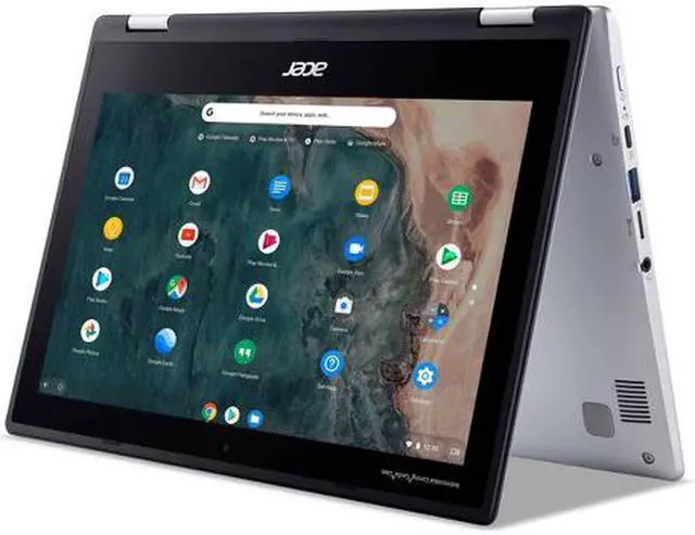 Alt view image 2 of 3 - Acer Convertible Spin 311 Chromebook 11.6" 1366 x 768 Touchscreen Intel Celeron 4GB RAM 64GB eMMC 2.6 GHz Silver Chrome OS